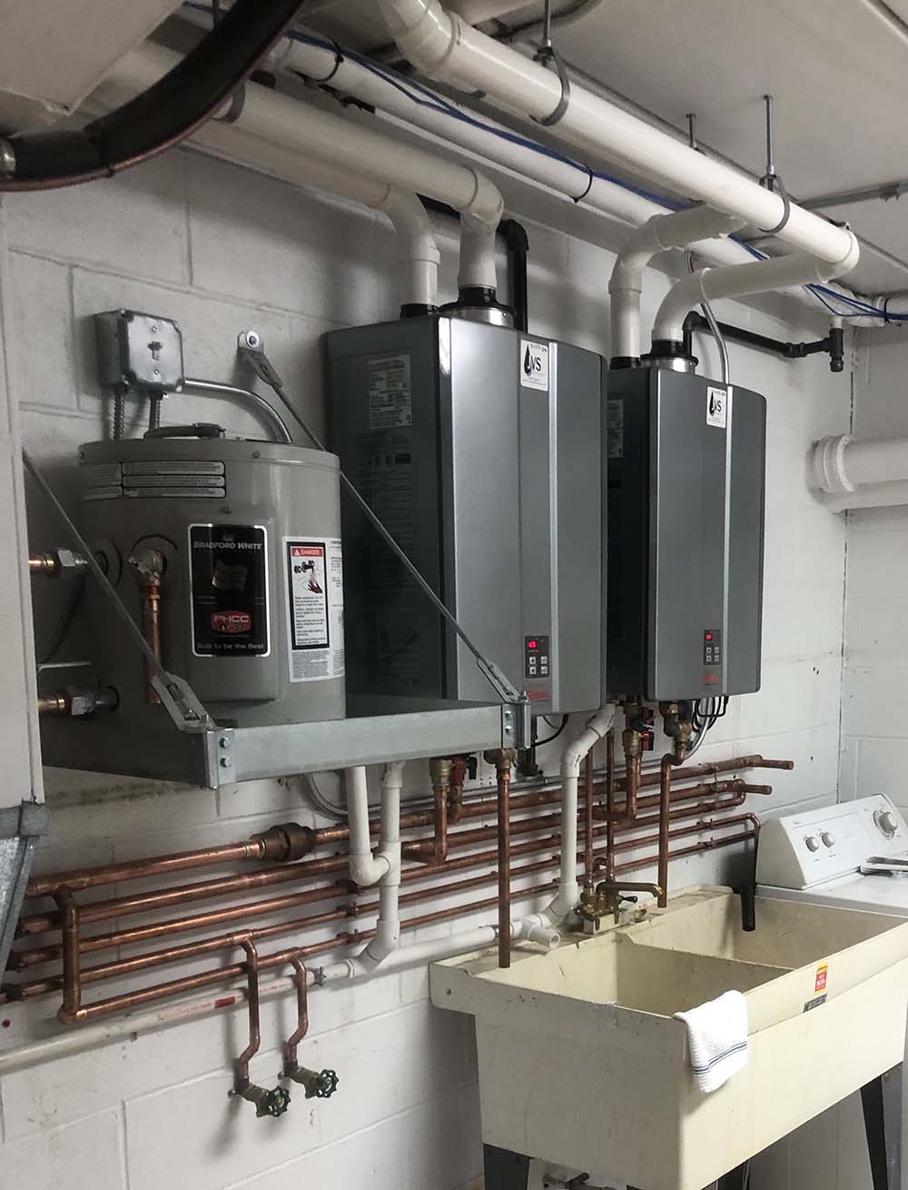 Dual Tankless Copper Piping